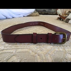 Brown fossil ladies belt